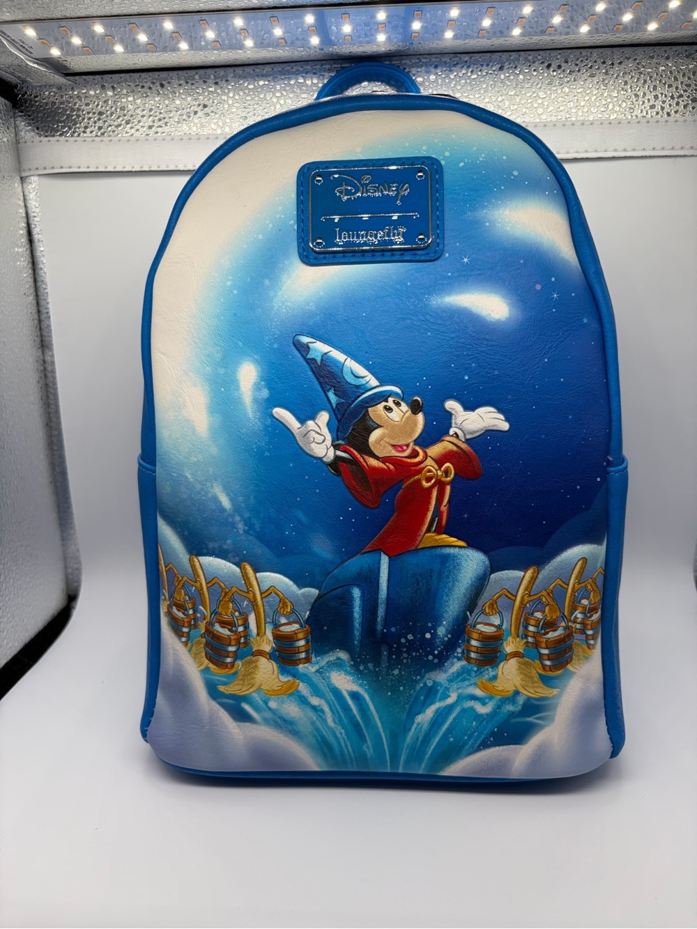 Loungefly Sorcerer Mickey Blue and Gold Mini Backpack